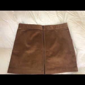 Gap NWT Corduroy Zip Front Mini Skirt